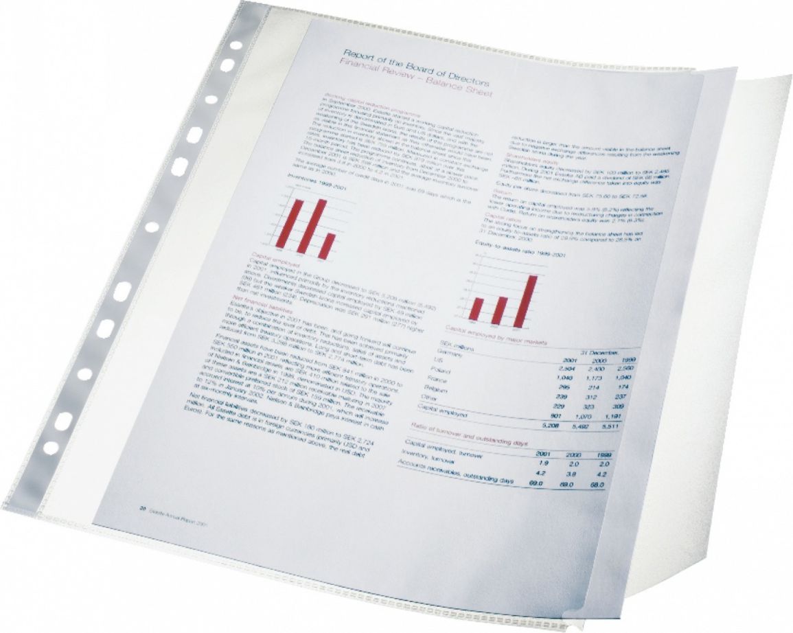 Esselte Koszulki zamykane z klapką A4 10szt. (17939)