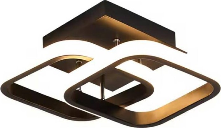 Lampa sufitowa Aptel LAMPA Sufitowa LED z zaoblonymi listwami LED 22W neutralna biel czarna ZD117