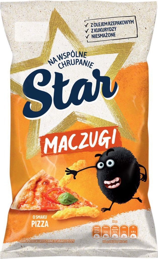 Star Star Maczugi Chrupki kukurydziane o smaku pizzy 80 g