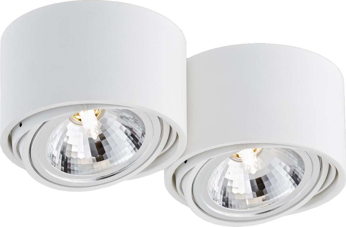 Lampa sufitowa KASPA Plafon LAMPA spot LUMOS 2 70252201 Kaspa regulowana OPRAWA natynkowa sufitowy halogen metalowy biały
