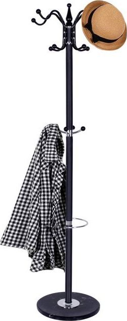 Springos Stojak na ubrania 174cm wieszak stojący, podłogowy marmur czarny UNIWERSALNY