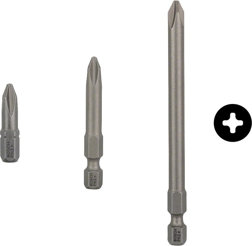 Screwdriver bit Extra Hard PH 2, 49 mm