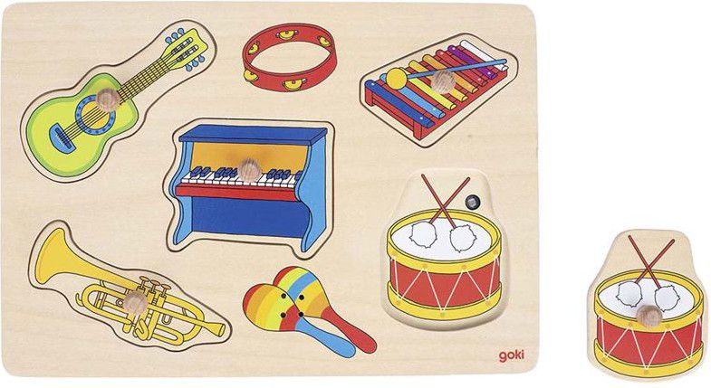 Goki Układanka z uchwytami- instrumenty muzyczne, układanka dźwiękowa (GOKI-57520)