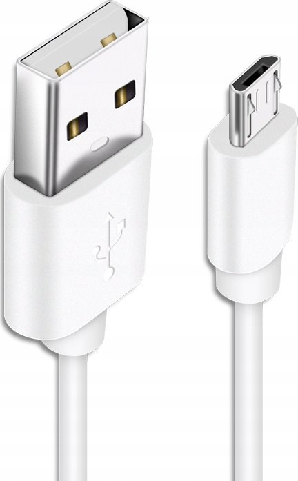 Kabel USB Hello Case USB-A - microUSB 1 m Biały (CABL0001)