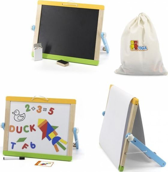 Viga Toys VIGA Tablica Magnetyczna 2w1 z Akcesoriami