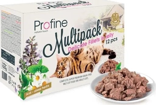 Profine vådfoder til kat - Mixpakke med 12 stk. portionsposer