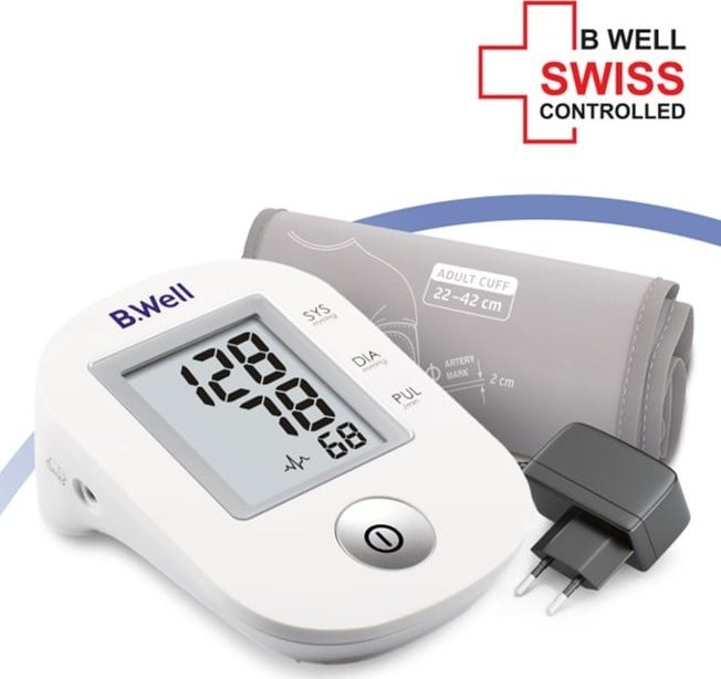 Ciśnieniomierz B.Well CIŚNIENIOMIERZ AUTOMATYCZNY ELEKTRONICZNY B.WELL PRO-33 na ramię + zasilacz