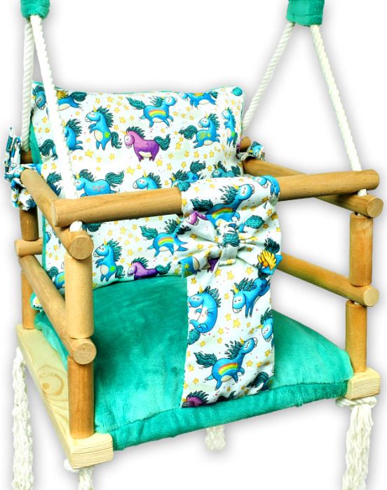 Huśtawka Elior Drewniana huśtawka rosnąca w jednorożce - Maliva