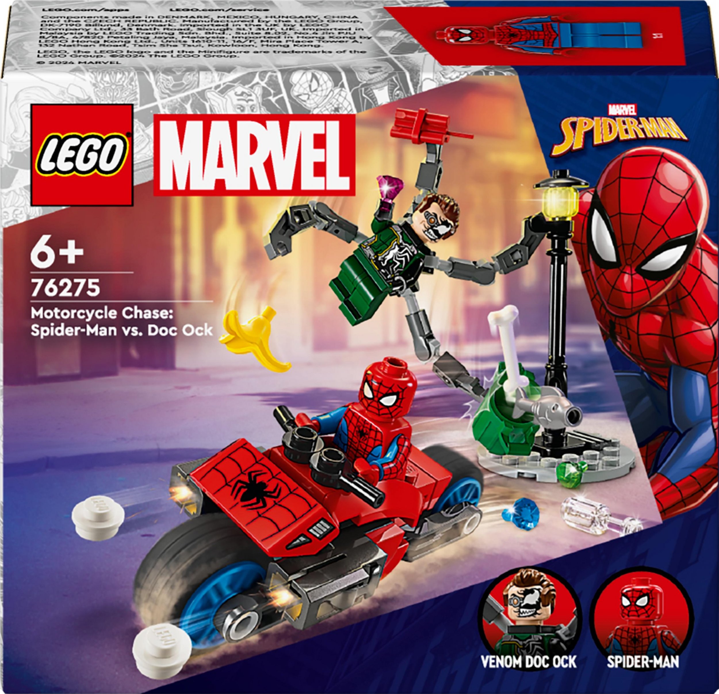 LEGO Marvel Pościg na motocyklu: Spider-Man vs. Doc Ock (76275)