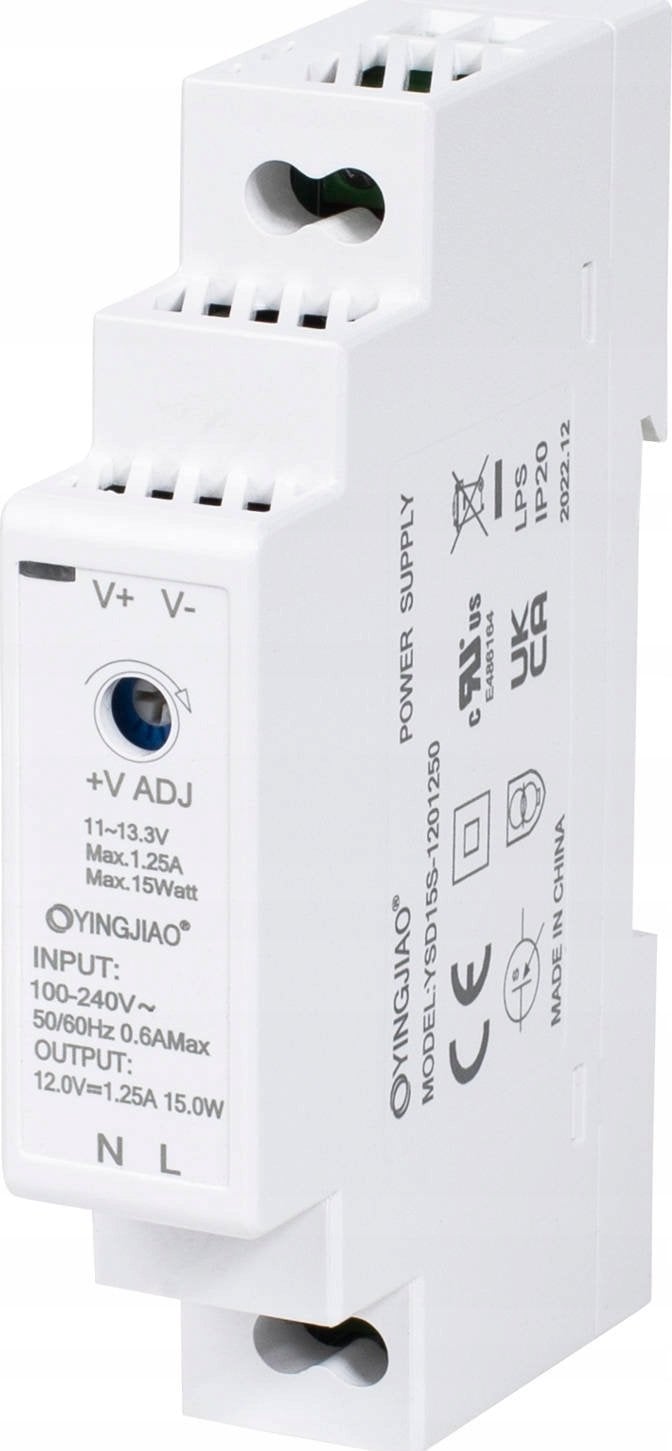 Zasilacz serwerowy YingJiao Zasilacz Yingjiao DIN YSDS 5V 2,4A 12W