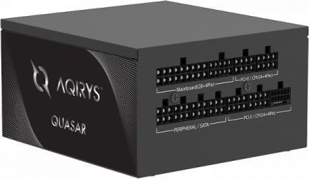 Zasilacz AQIRYS AQIRYS Zasilacz ATX / 80 Plus Platinum Certified QUASAR 1200W PCIe 5.0 8YW black