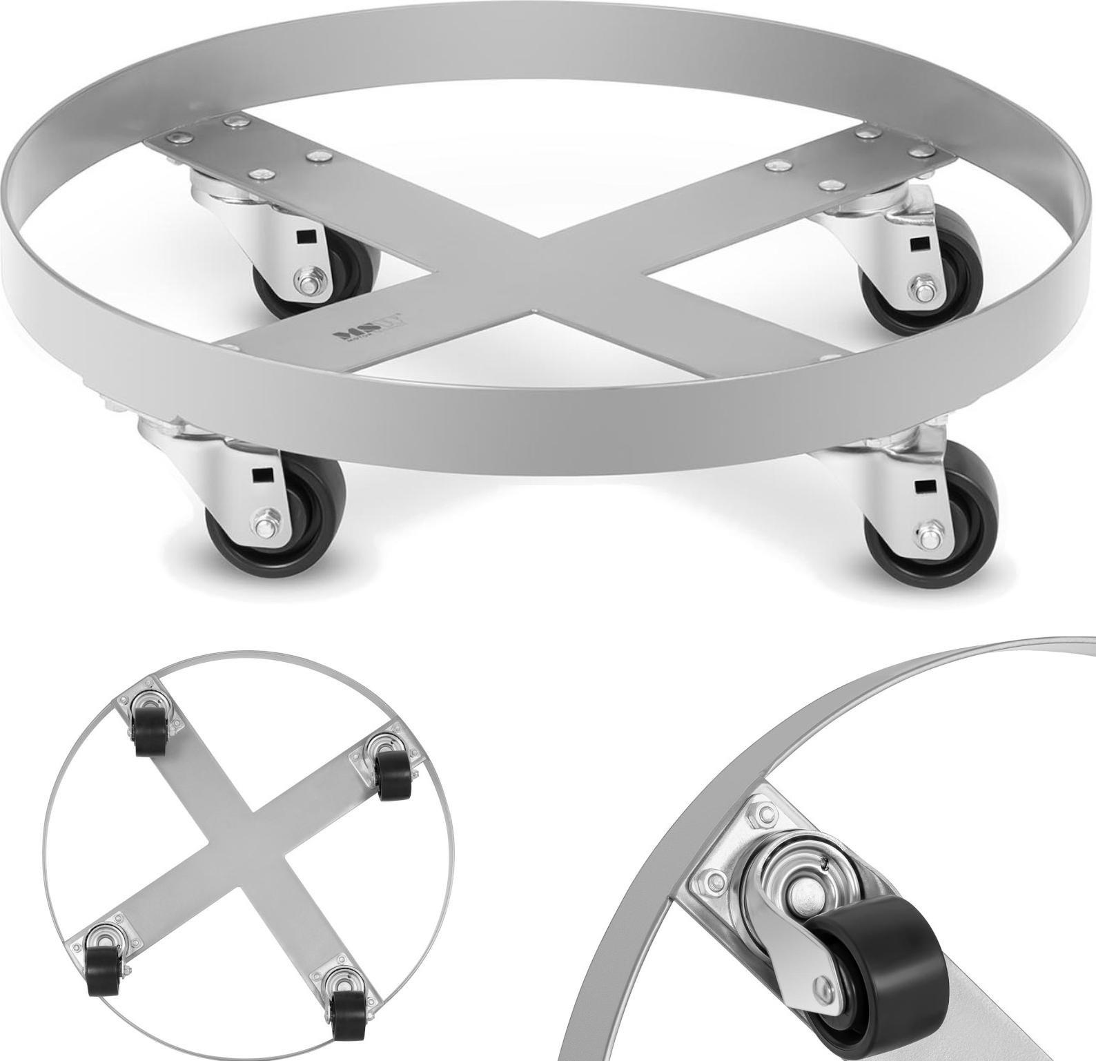 MSW Wózek podstawa na kółkach do transportu beczek do 300 kg śr. 60 cm