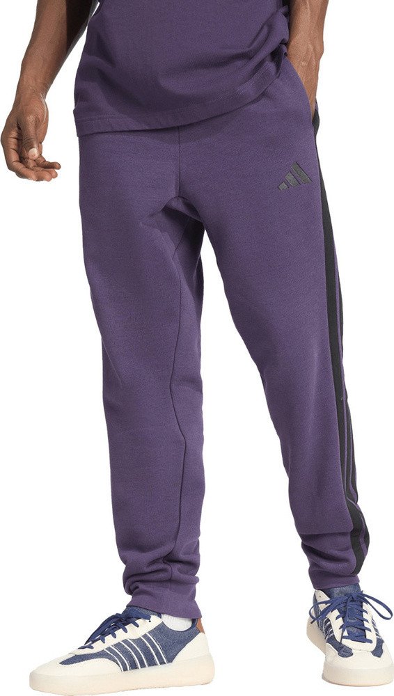 Spodnie męskie adidas Essentials 3-Stripes Fleece fioletowe JX0750 XL