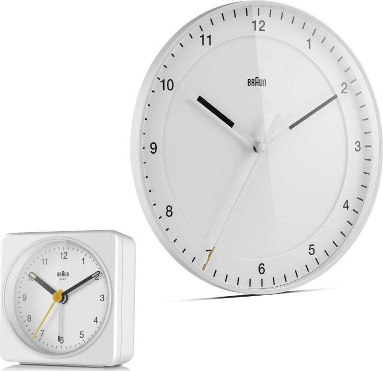 Braun Zestaw czytelny zegar i budzik Braun BC17W i BC03W