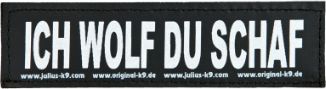 Trixie Naklejka na rzep 2 Julius-K9 , S, ICH WOLF DU SCHAF