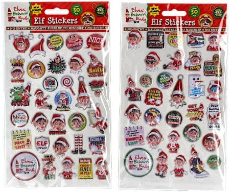 Puffy Elf Stickers 30 pcs 2 asst.