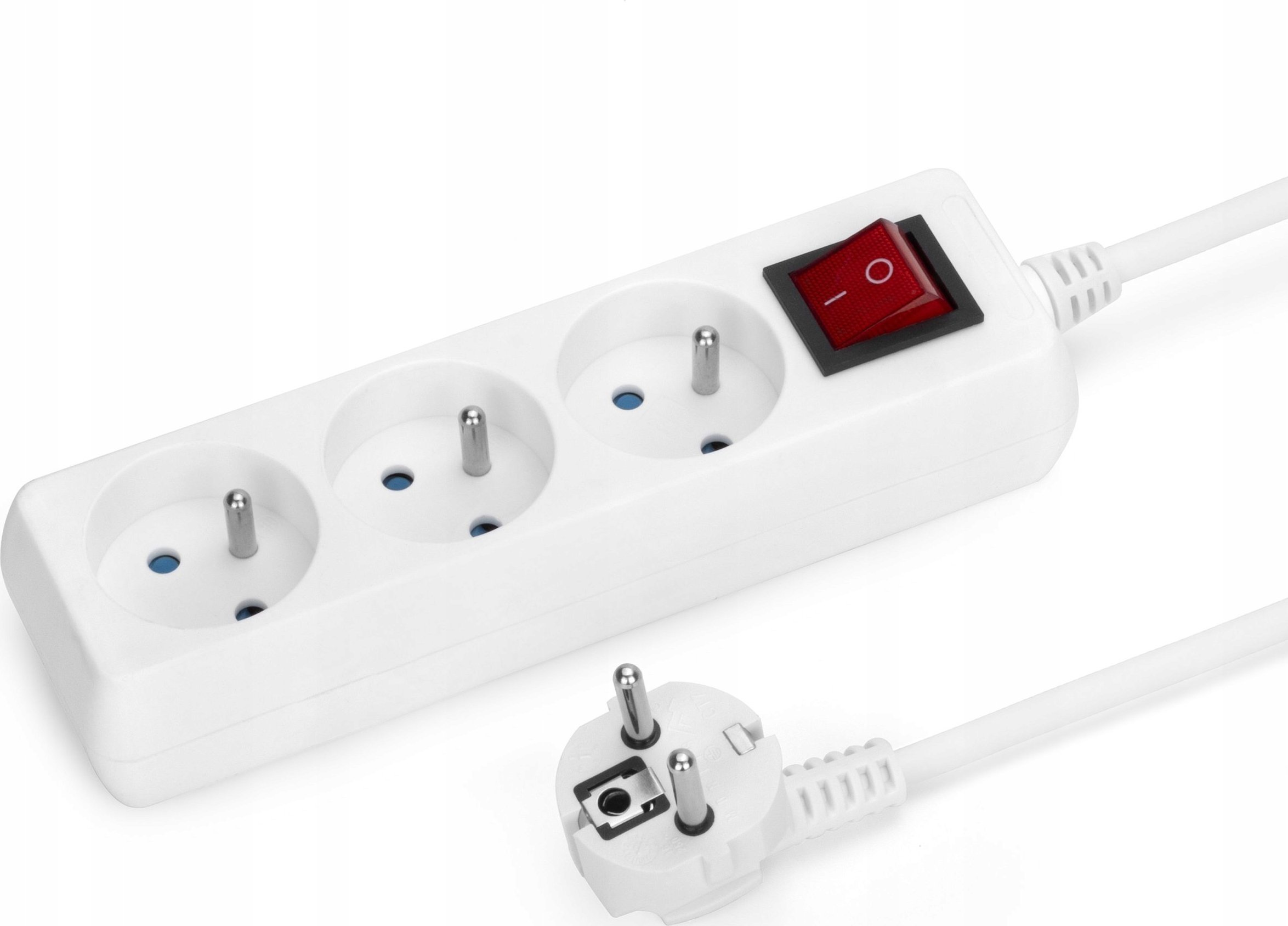 Montis Przedłużacz sieciowy 3 gn. 3m z przeł. biały MT118-3 MONTIS