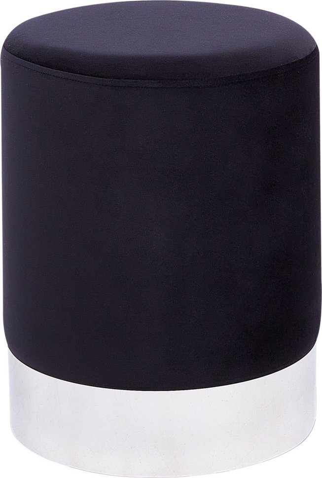 Beliani Puf welurowy 36 cm czarny BRIGITTE