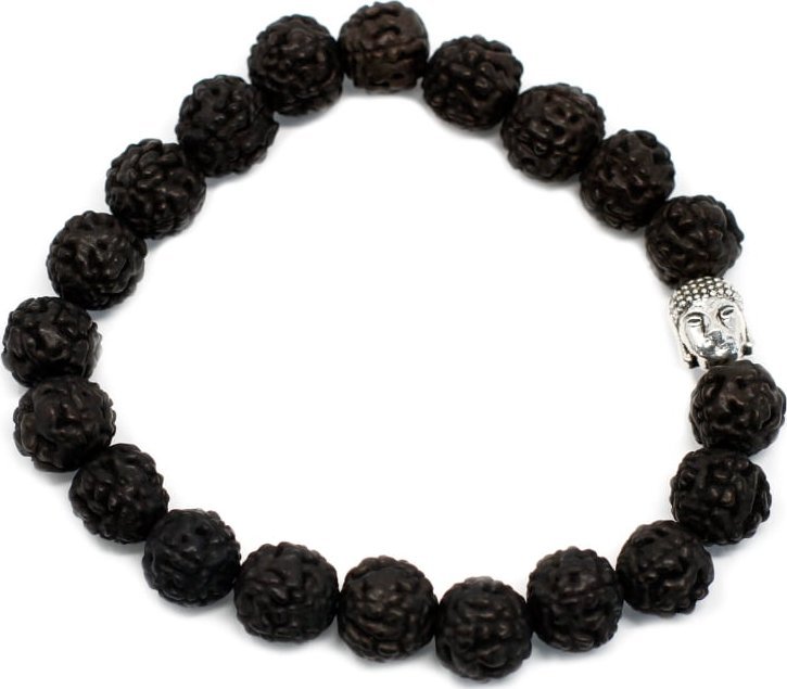 Lovrin Bransoletka Rudraksha - Czarna