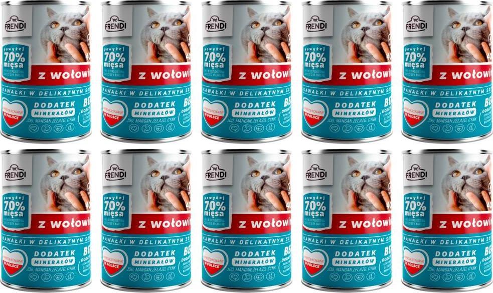 Frendi Frendi kawałki w delikatnym sosie z wołowiną 10x400g