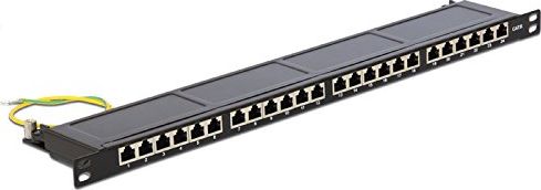 Delock 19" Patchpanel Delock 24-Port Cat6 0.5 HE schwarz - 43316