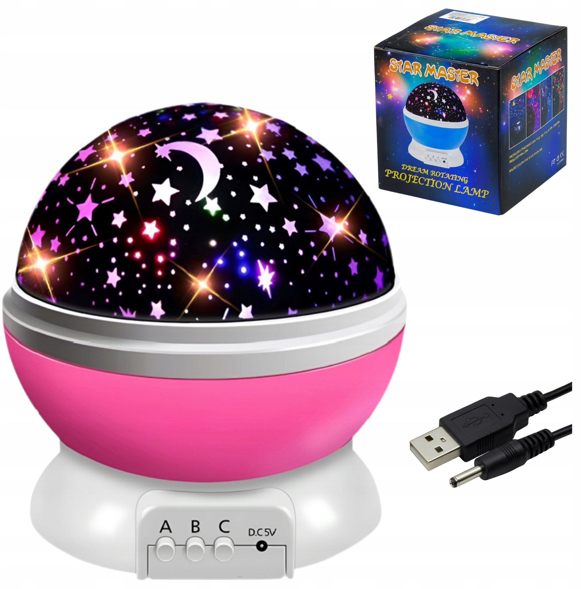 Projektor Gwiazd 360 Lampka Dla Dzieci Lampa Nocna