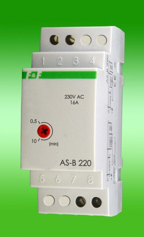 F&F Automat schodowy 230V 16A na szynę 2 moduły IP40 - AS-B220