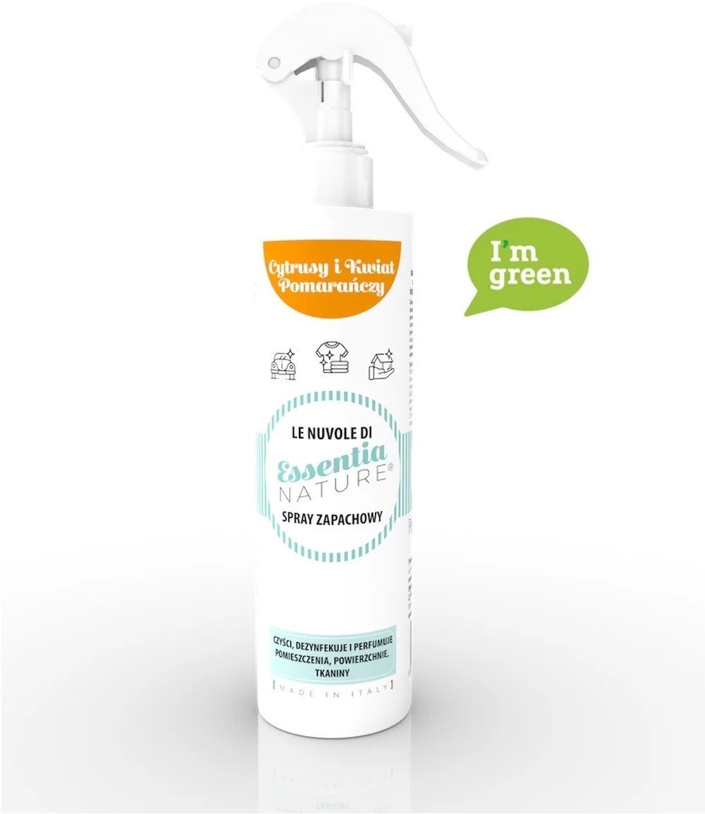 Hintenso Odświeżacz w sprayu do tkanin i wnętrz, Cytrusy i Kwiat Pomarańczy. 250 ml