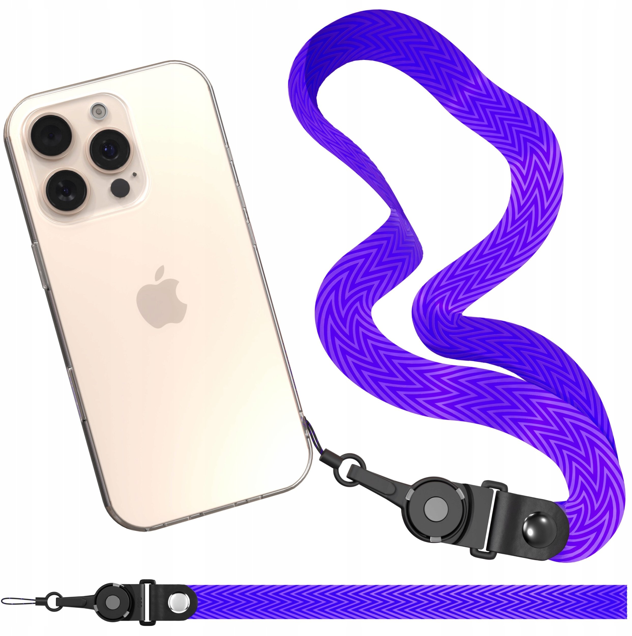 Smycz Do Telefonu Pasek Zawieszka Na Szyję Uniwersalna Fioletowa Smyczka