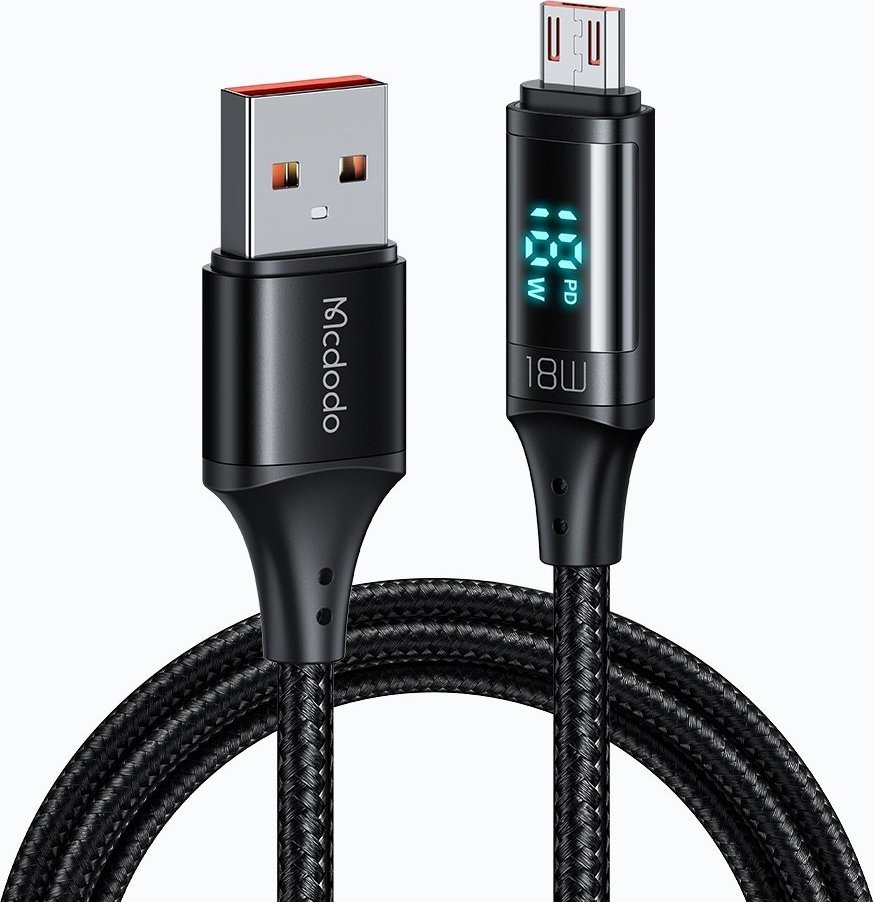 Kabel USB Mcdodo USB-C - microUSB 1.2 m Czarny (MDD38)
