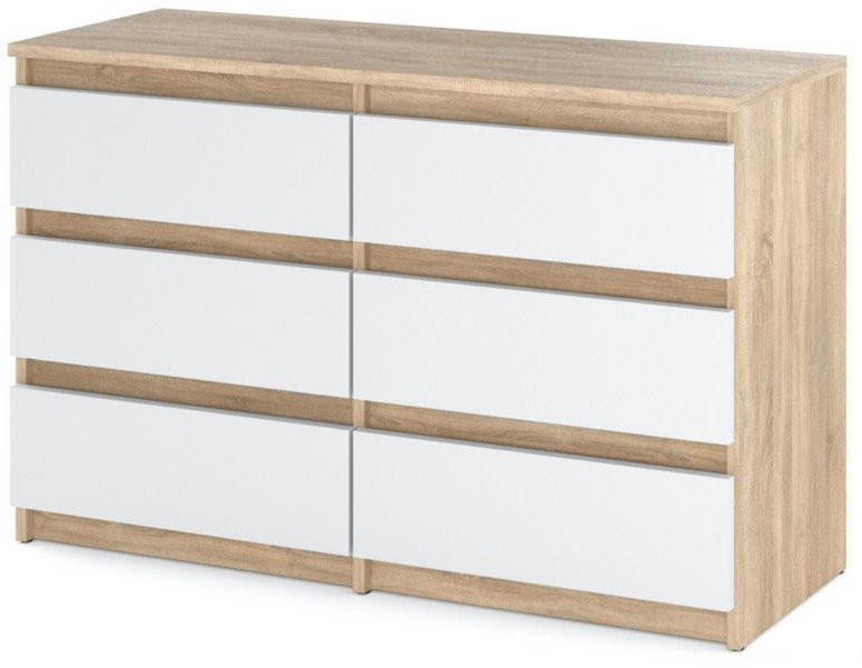 Komoda Z Szufladami Sonoma Biały Hugo Szafka Rtv Do Sypialni Salonu 100cm