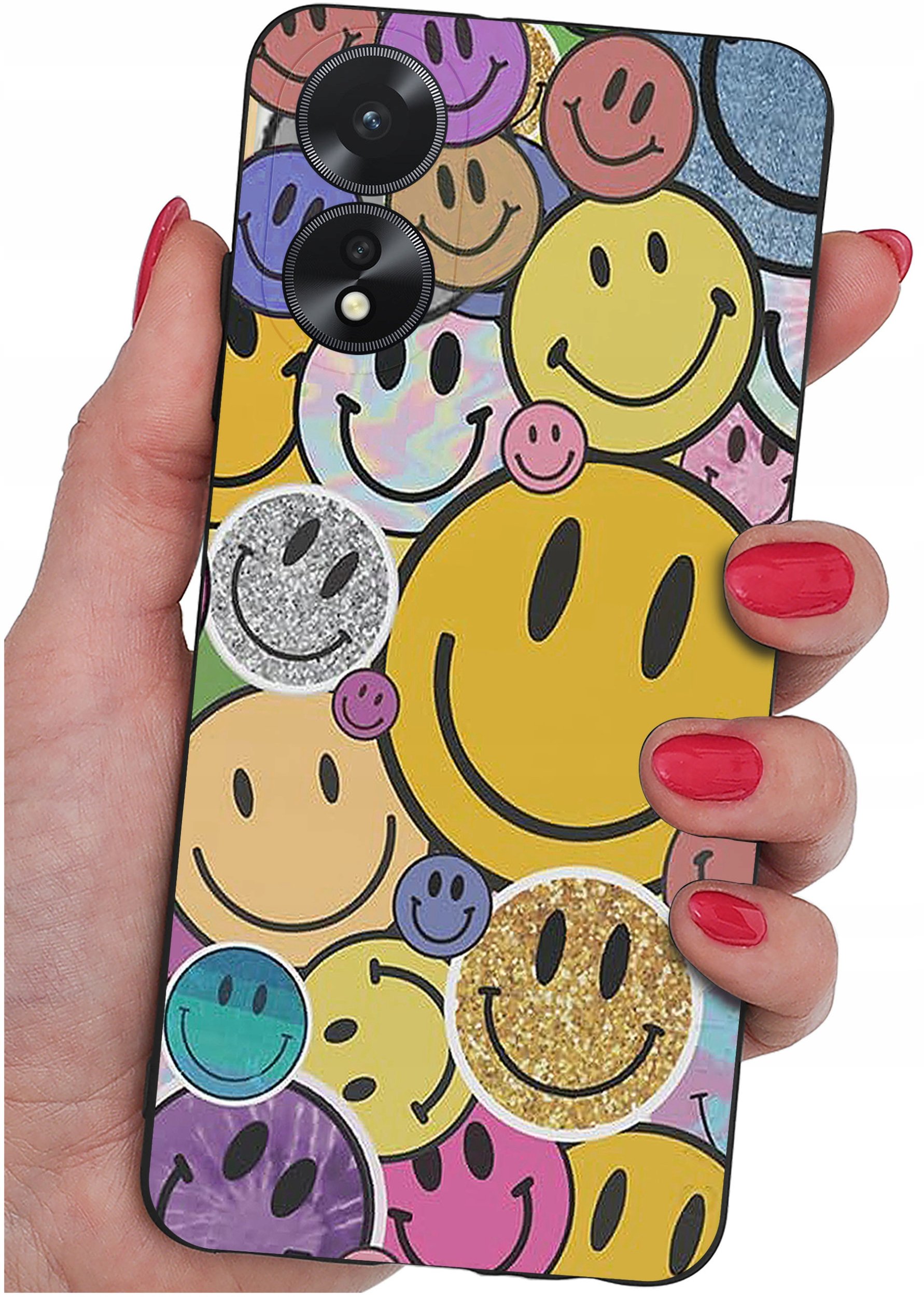 krainaGSM ETUI do Oppo A38 4G wzory |SILIKONOWE MATT CASE + SZKŁO 9H