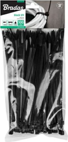 Organizer Bradas Opaska zaciskowa Czarny 100 sztuk (TS1148500B)