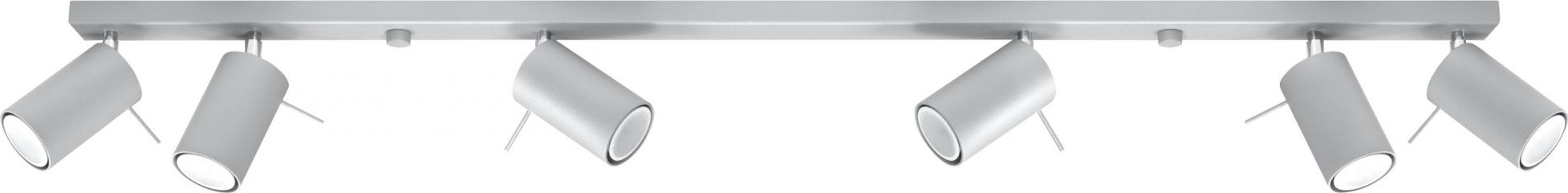 Lampa sufitowa Lumes Szary regulowany plafon z reflektorami - E786-Rins