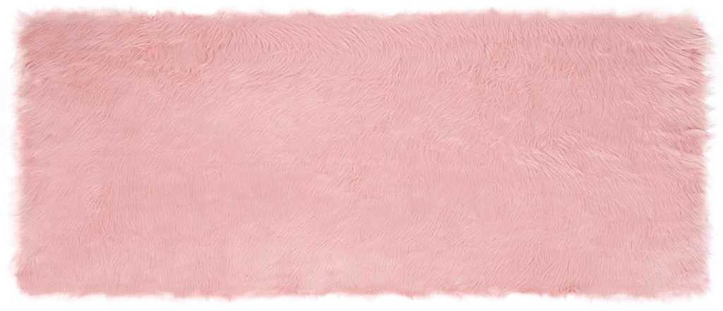 vidaXL Sztuczny dywan owczy Różowy 80 x 200 cm Poliester