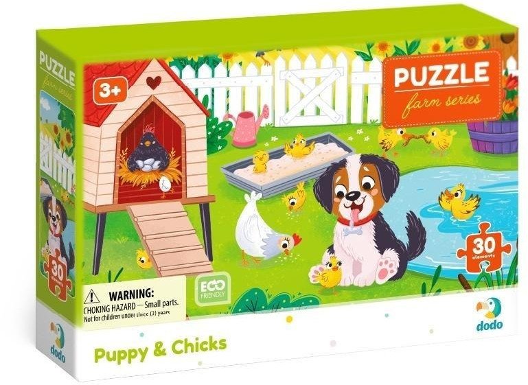 Puzzle Pies i kurczaki 30el