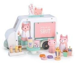 Wóz z mlecznymi koktajlami i lodami rodzina Kitty