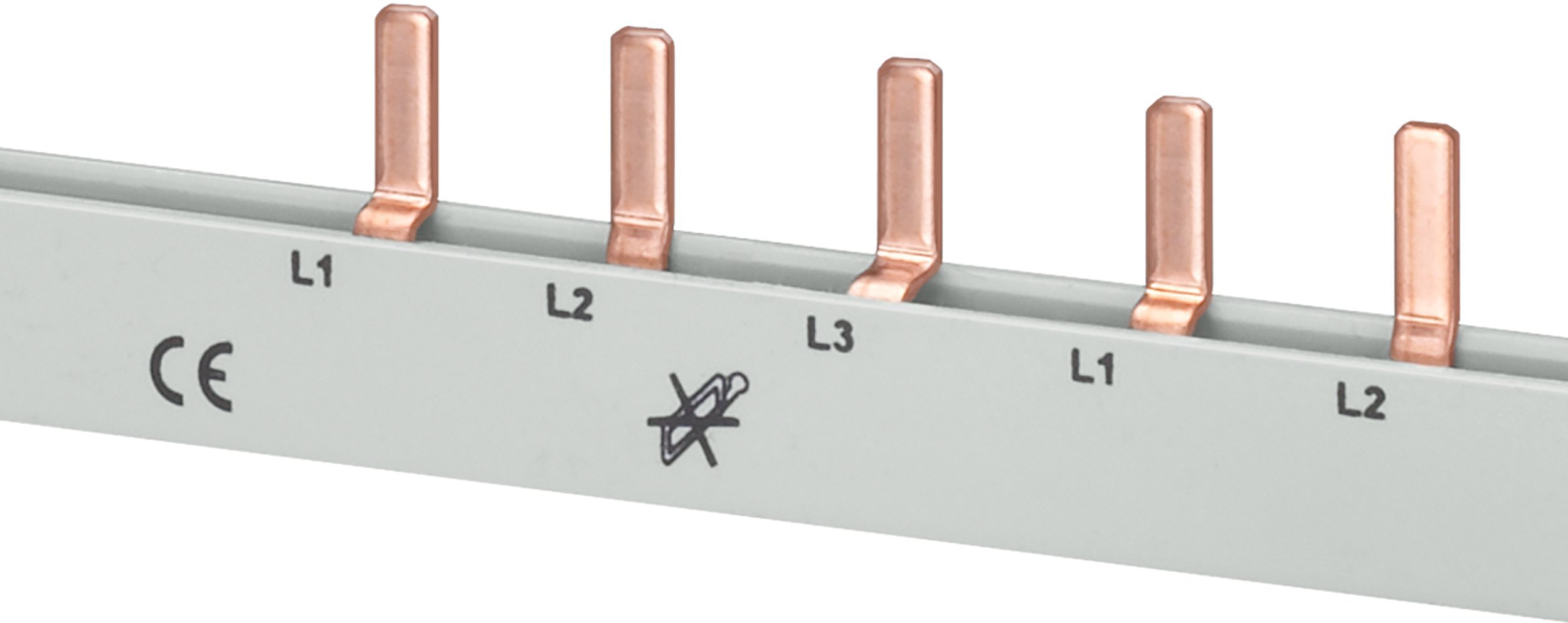 Szyna łączeniowa 3P 10mm2 sztyftowa 11 modułowa (dla RCCB 3+N z prawej strony) pełna izolacja 5ST3624