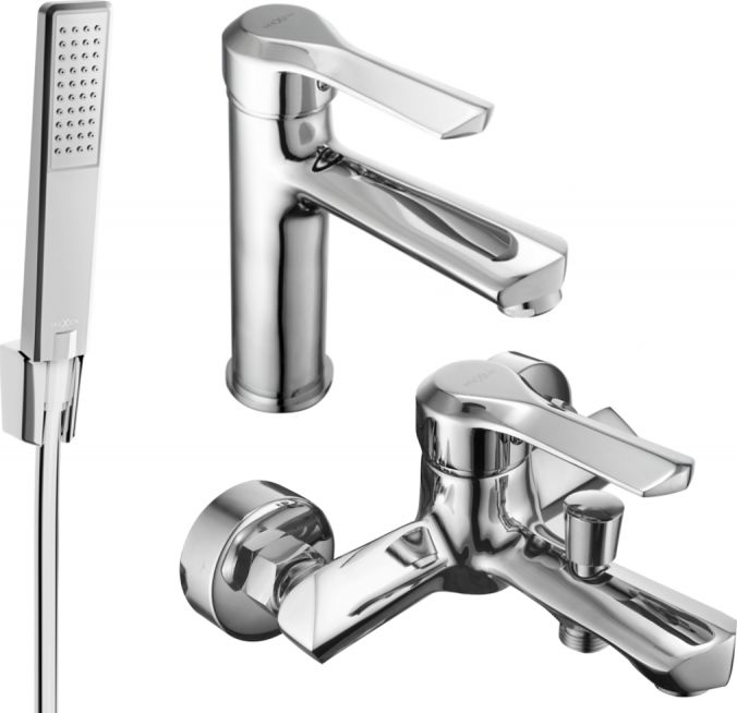 Mexen Mexen Sabre R72 zestaw wannowy, chrom - 72103R72-00