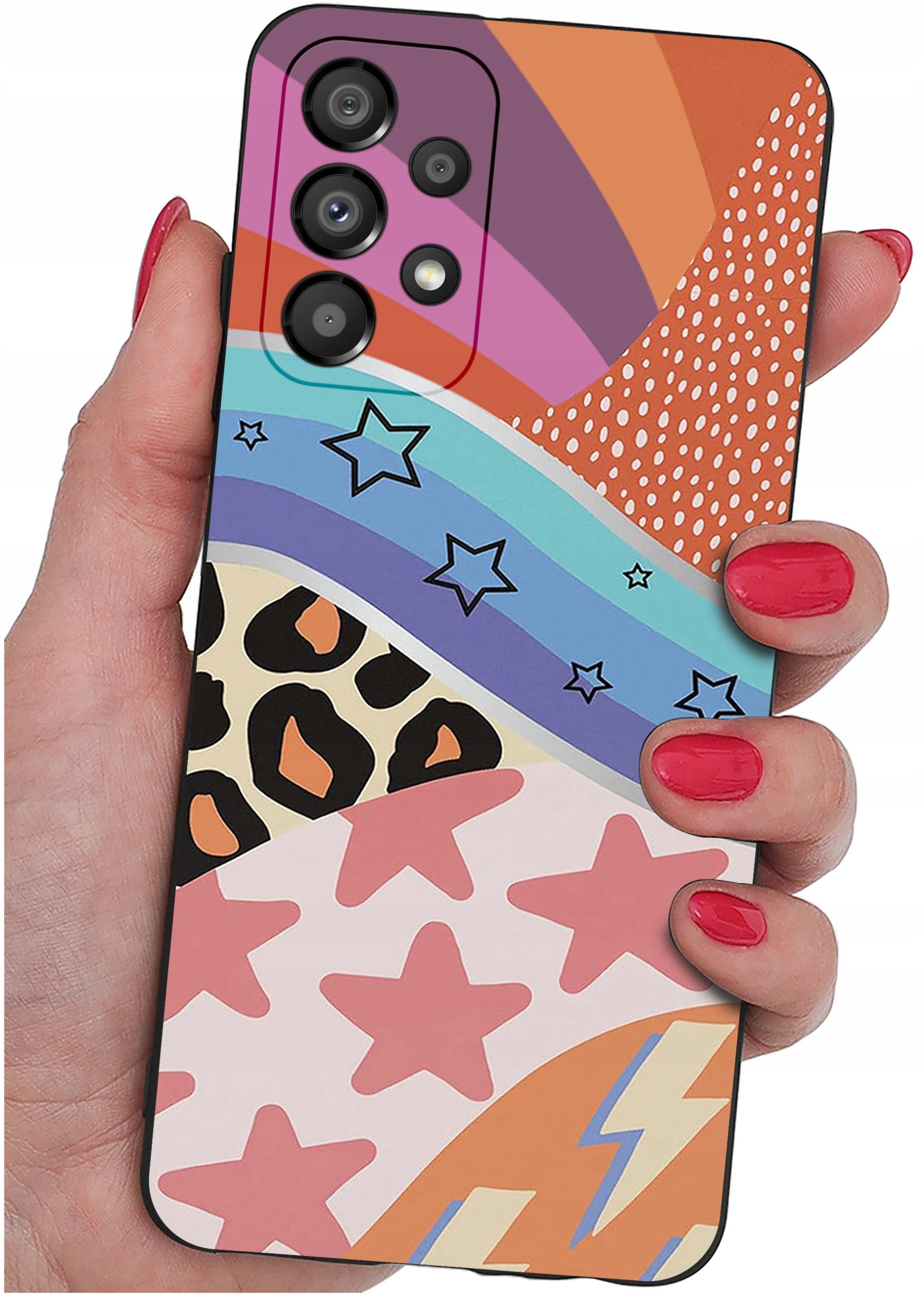 ETUI do Samsung Galaxy A53 5G WZORY |SILIKONOWE MATT CASE + SZKŁO 9H