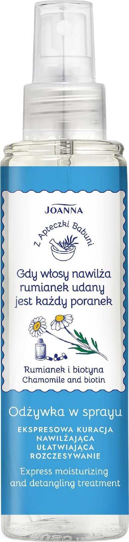 Joanna JOANNA Z Apteczki Babuni Odżywka do włosów w sprayu - Rumianek i biotyna 150 ml
