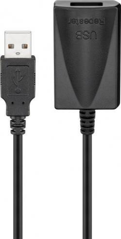 Kabel USB Goobay USB-A - USB-A 5 m Czarny (95439)