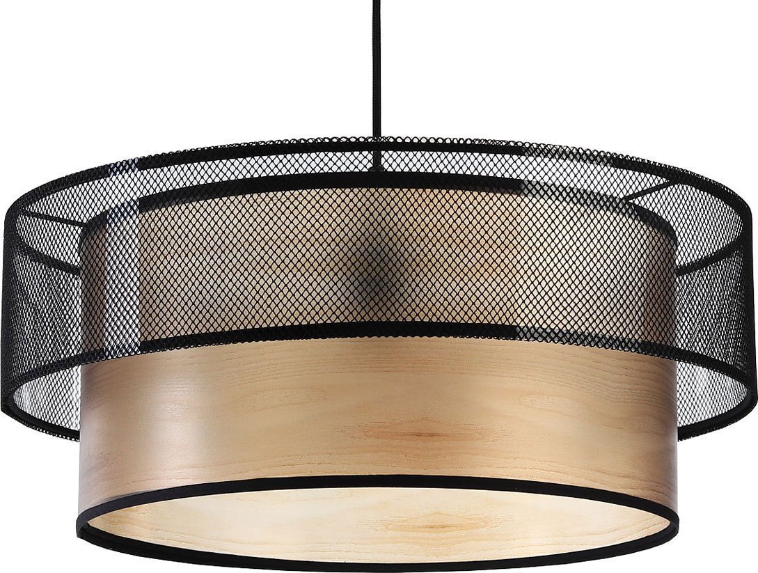 Lampa wisząca Lumes Okrągła lampa wisząca z siateczką nad stół - S430-Krisa