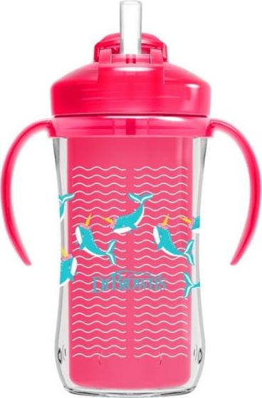 Dr Browns DR BROWN`S-TC01201-KUBEK TERMICZNY ZE SŁOMKĄ 300 ML RÓŻOWY+12M-CY