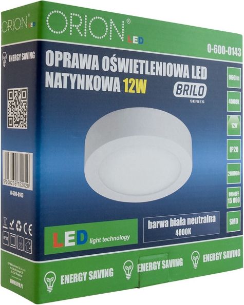 Lampa sufitowa Orion 1x12W LED (O-600-0143)