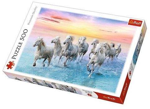 Trefl Puzzle 500 Białe konie w galopie (268980)