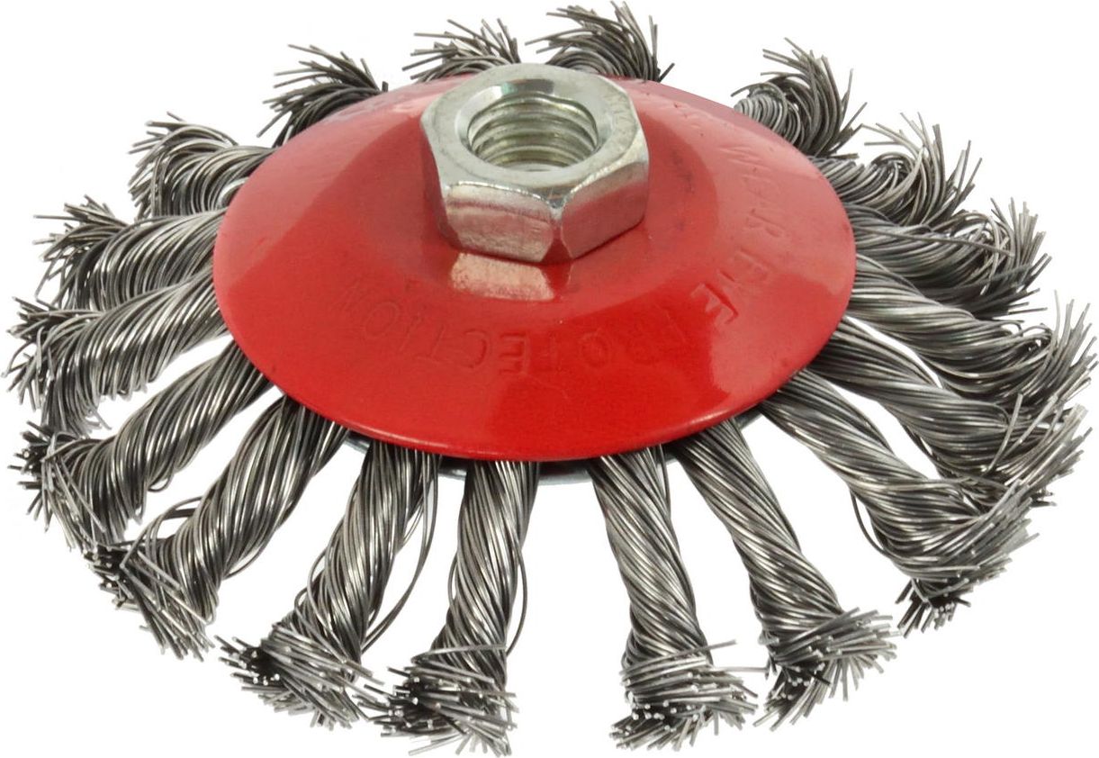 Geko Szczotka druciana boczna pleciona 115mm M14 (G00606)