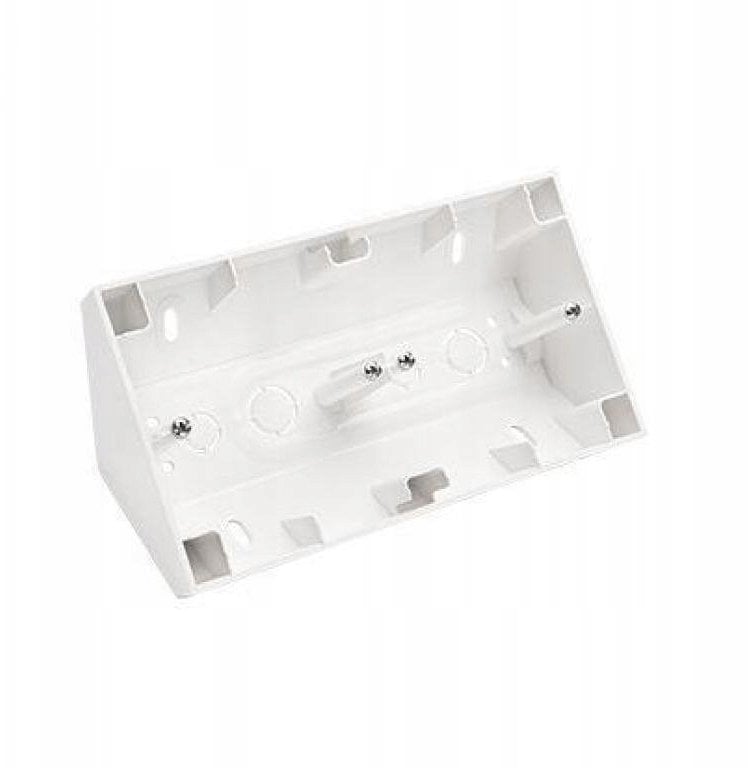 Kontakt-Simon Puszka natynkowa narożna 2-krotna do ramek szary matowy LINE/DUO TPNR2/114