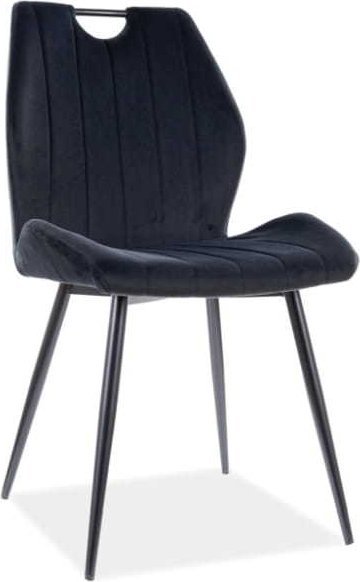 SIGNAL MEBLE Krzesło ARCO VELVET czarne SIGNAL