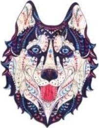 PuzzleOK Puzzle drewniane eko 73 Śnieżny husky A4